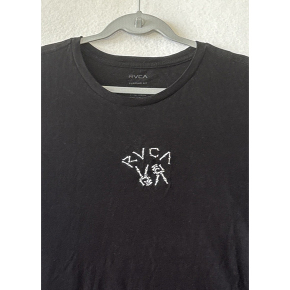 RVCA Regular Fit Peace Bones Mens Size XL Short Sleeve T-Shirt Black - Picture 1 of 7